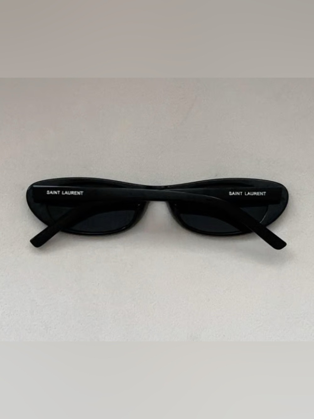 Saint Laurent Black Slim Oval Sunglasses